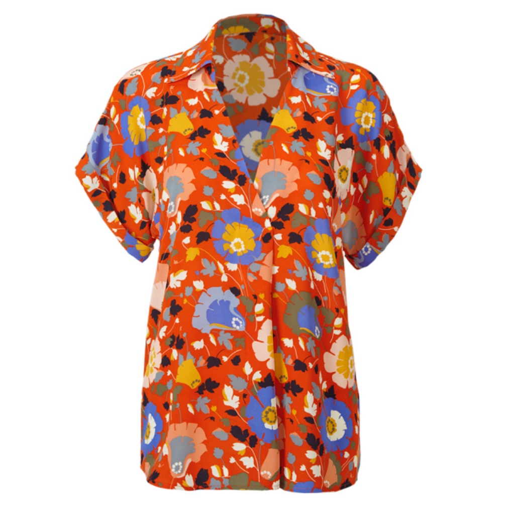 Cabi Replay Multicolor Floral Top #5892